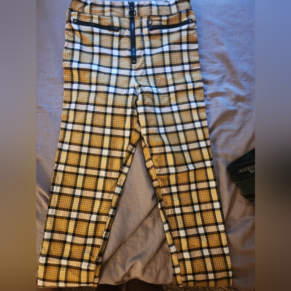 Urban Outfitters Denim - Urban Outfitters Yellow and Black Checkered Pants